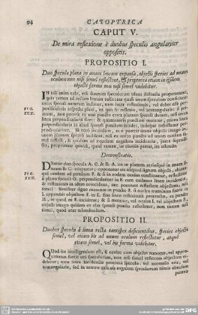 CAPUT V. De mira reflexione e duobus speculis angulariter oppositis.