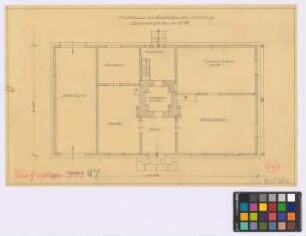 Seehesten (Landkreis Sensburg): Holzhaus. [Wohnhaus] (Grundriss)