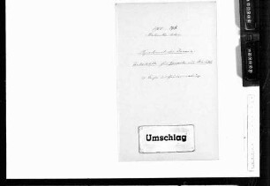Kanzlei und Hausverwaltung (1900-1918)