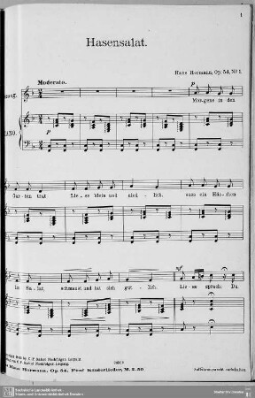 Musikbeilage zum Salonblatt