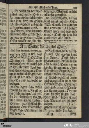 Am Sanct Michaelis Tage.