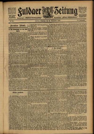 Zweite Ausgabe vom Dienstag, den 26. November 1907.