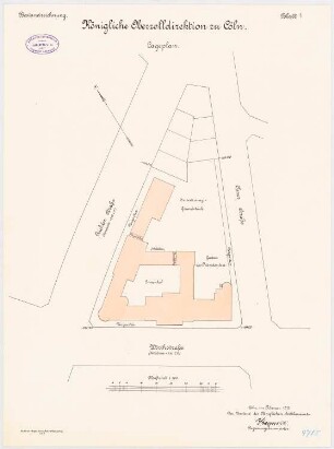 Oberzolldirektion, Köln: Lageplan 1:500