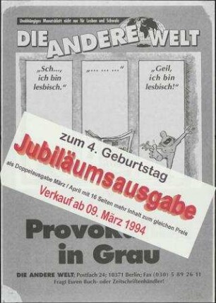 "Die andere Welt" Geil - ich bin lesbisch