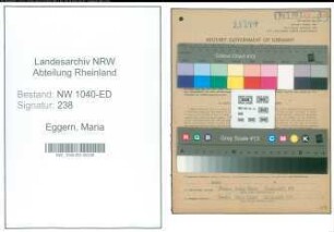 Entnazifizierung Maria Eggern , geb. 11.03.1905 (Lehrerin)