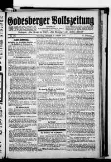 Godesberger Volkszeitung. 1913-1933