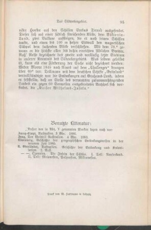 Benutzte Litteratur.