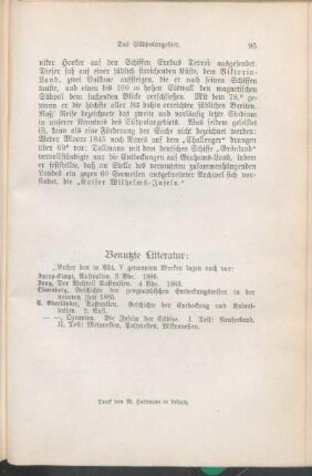 Benutzte Litteratur.