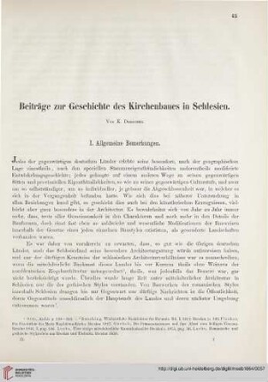 9: Beiträge zur Geschichte des Kirchenbaues in Schlesien