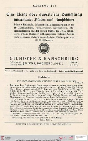 Einbände (Nr. 1-15)
