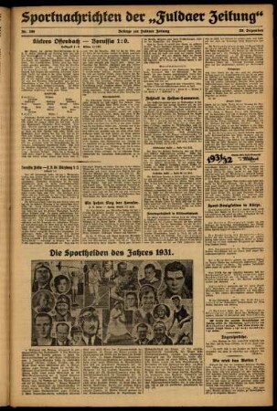 Zweite Ausgabe vom Dienstag, den 29. Dezember 1931.