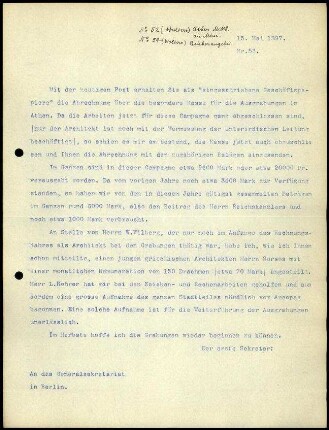 Bericht des ersten Sekretars an das General-Sekretariat