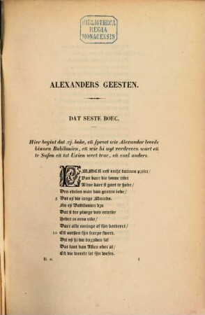Alexanders Geesten : met inleiding, varianten van Hss., aanteekeningen en glossarium, 2