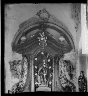 Baitenhausen Wallfahrtskapelle Sankt Maria zum Berg Karmel Heiligenfigur Sankt Wendelin (um 1760)