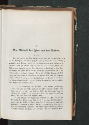 C. Die Einheit der Idee und des Bildes