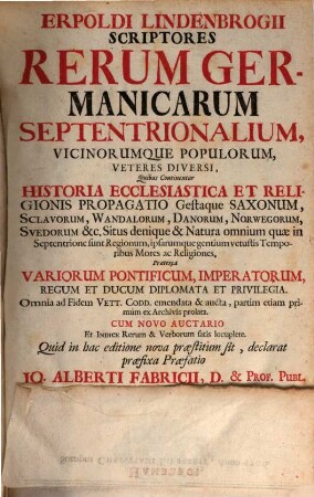 Scriptores rerum germanicarum septentrionalium veteres diversi