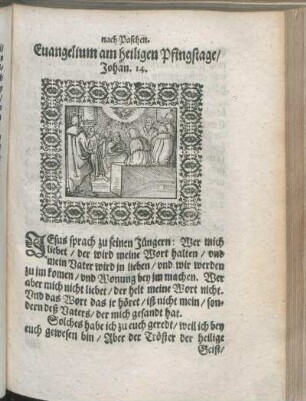 Euangelium am heiligen Pfingstage/ Johan. 14.