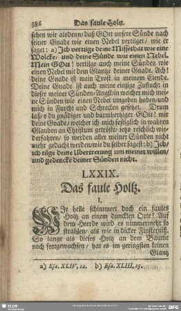 LXXIX. Das faule Holtz