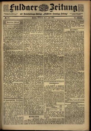 Zweite Ausgabe vom Mittwoch, den 04. Juli 1900.