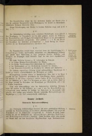 Neunter Abschnitt. Anderweiter Naturalunterstützung.