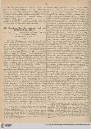 3: Ein Augsburg’scher Wiegendrucker und ein fürstbischöflicher Mären [sic!] : ein Beitrag zur Kunde von der Stellung der Kirche zur Buchdruckerkunst, [2]