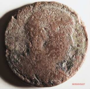 Römische Münze, Nominal Maiorina, Prägeherr Magnentius, Prägeort Trier, Original