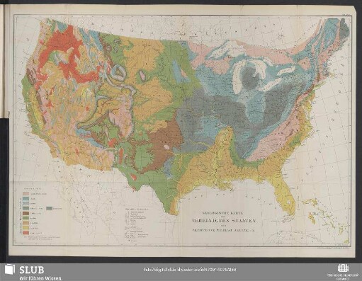 Geologische Karte Der Vereinigten Staaten