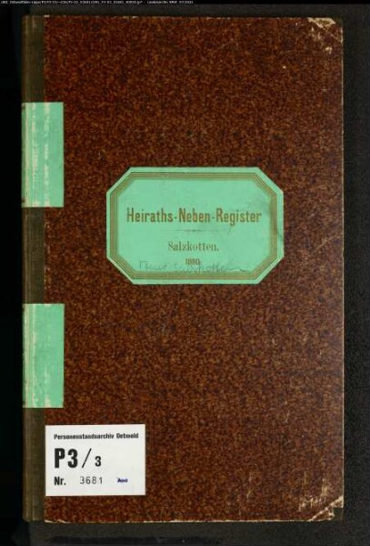 Heiratsregister Standesamt Salzkotten