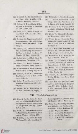 VII. Handelswissenschaft