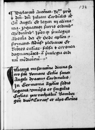 Julianus Cesarini: Declarationes ad ordinis mendicantium