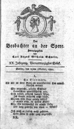 44. Stueck, 29. Oktober 1821