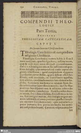 Pars Tertia, Exhibens Theologiam Catecheticam