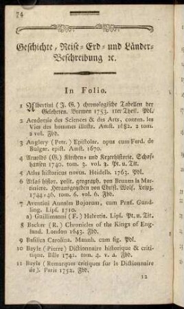 74-86, In Folio. In Quarto.