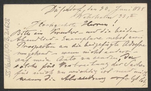 Brief an B. Schott's Söhne : 30.06.1888