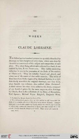 The Works of Claude Lorraine