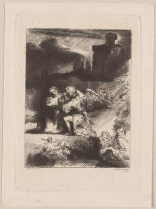 Jesus am Ölberg (nach der Radierung Rembrandts von ca. 1657)