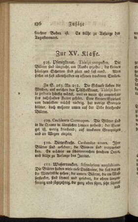 Zur XV. Klasse. - Zur XXII. Klasse.