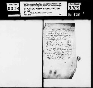Empfingen: Forderungen an die Witwe des Michael Hellstern