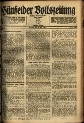 Ausgabe vom Dienstag, den 24. Mai 1921.