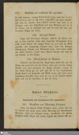 Achter Abschnitt. Rindfleisch auf verschiedene Art zuzurichten