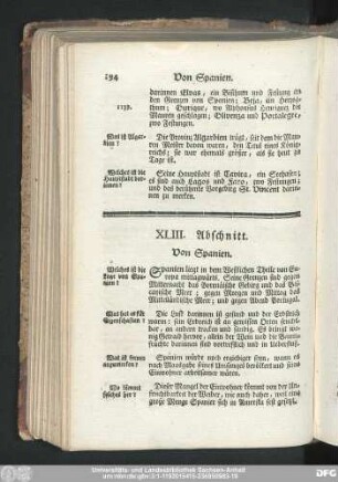 XLIII. Abschnitt. Von Spanien.