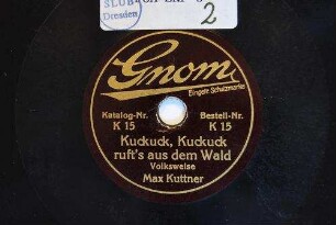 Kuckuck, Kuckuck ruft's aus dem Wald : Volksweise