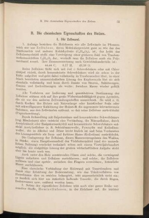 B. Die chemischen Eigenschaften des Holzes.