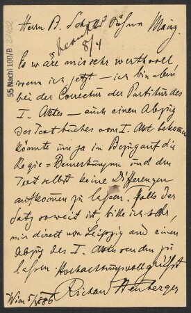 Brief an B. Schott's Söhne : 05.05.1886