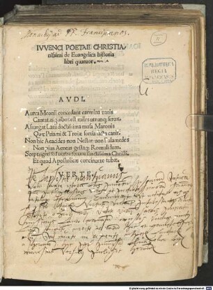 Ivvenci Poetae Christianissimi de Euangelica historia libri quatuor