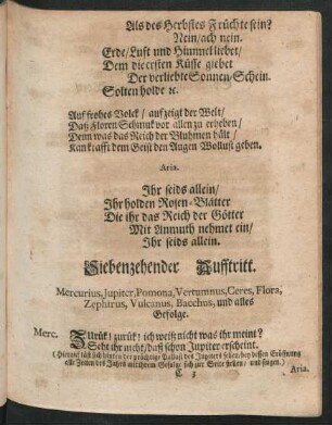 Siebenzehender Aufftritt