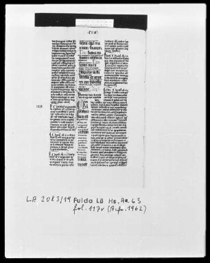 Glossa ordinaria in Jeremiam et Threnos — Initiale Q, Folio 117verso