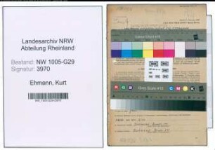 Entnazifizierung Kurt Ehmann , geb. 28.03.1902 (Bahnsekretaer)