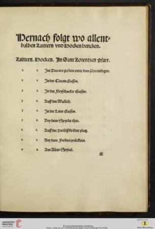 Hernach folgt wo allenthalben Laittern vnd Hocken bencken