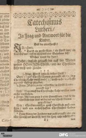 Catechismus Lutheri [...]